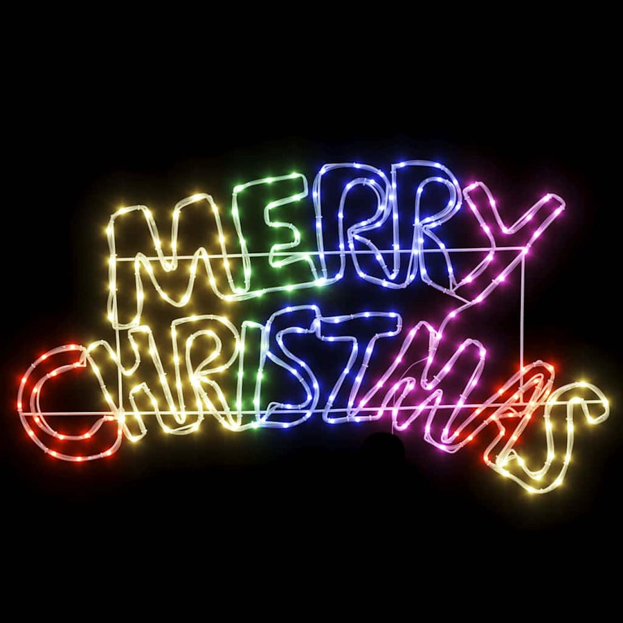 Kerstbord met 240 LED Multikleur 100 x 50 cm PVC