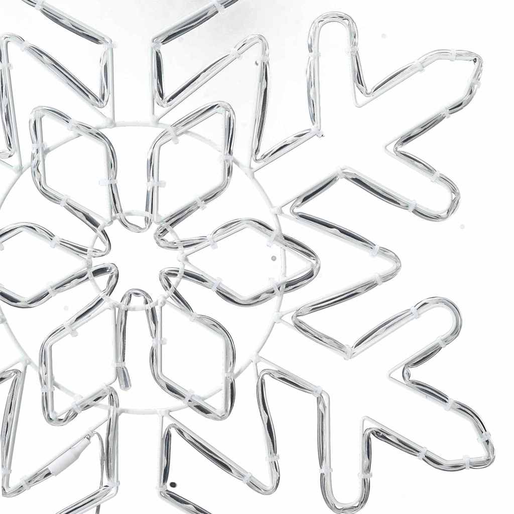 Kerstsneeuwvlok met 156 LED Blauw 55,5 x 55,5 x 0,75 cm PVC