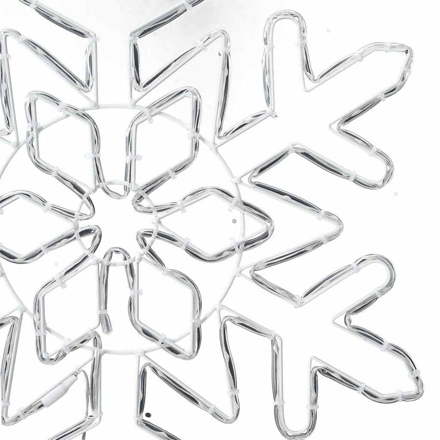 Kerstsneeuwvlok met 156 LED Blauw 55,5 x 55,5 x 0,75 cm PVC