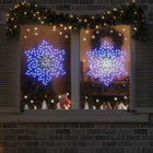 Kerstsneeuwvlok 156 LED blauw 55,5x55,5 cm
