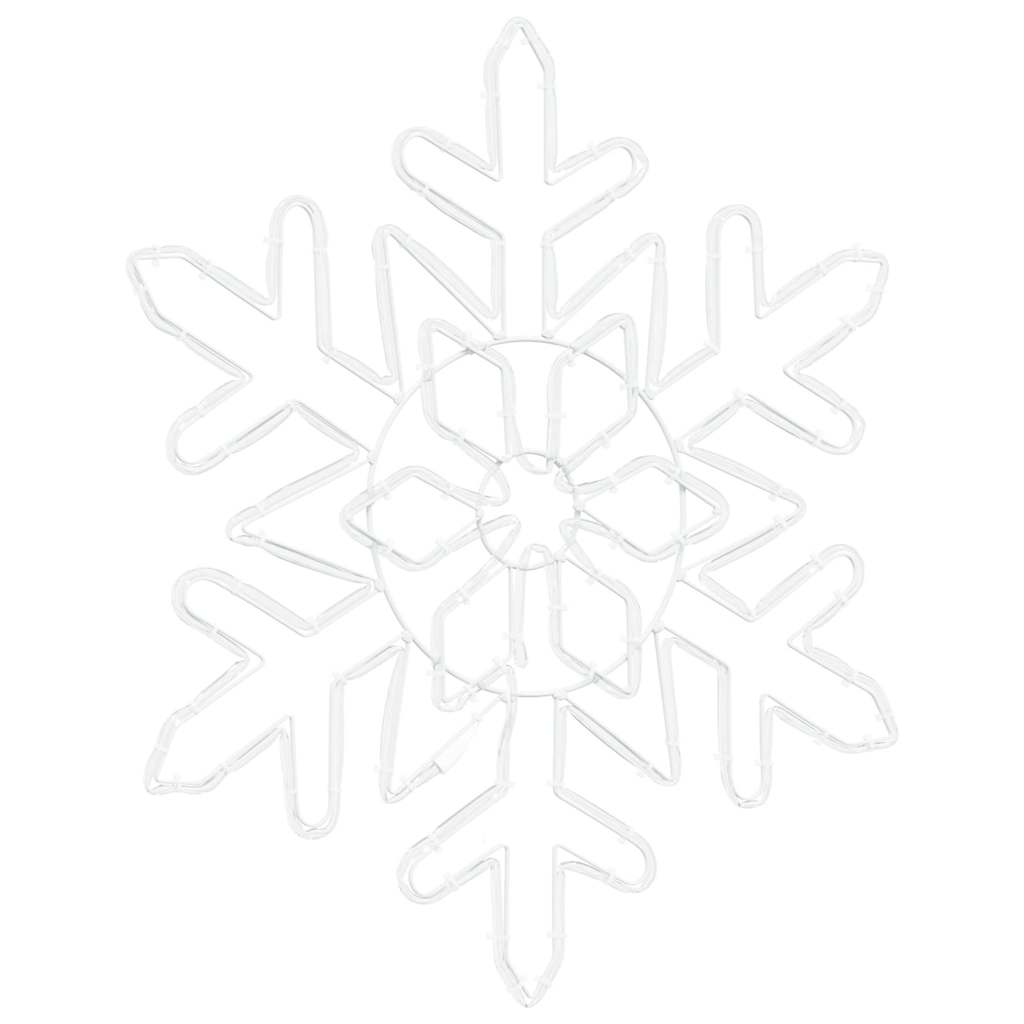 Kerstsneeuwvlok met 156 LED Blauw 55,5 x 55,5 x 0,75 cm PVC