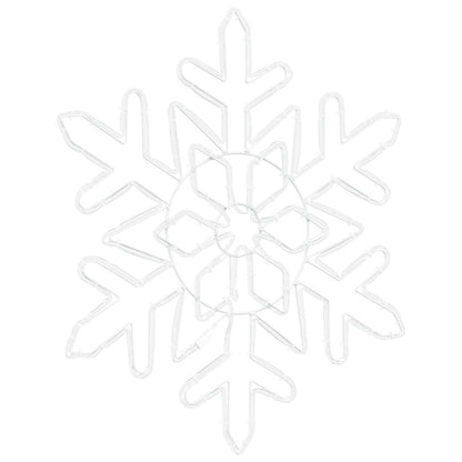 Kerstsneeuwvlok met 156 LED Blauw 55,5 x 55,5 x 0,75 cm PVC