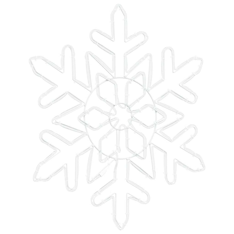 Kerstsneeuwvlok met 156 LED Blauw 55,5 x 55,5 x 0,75 cm PVC