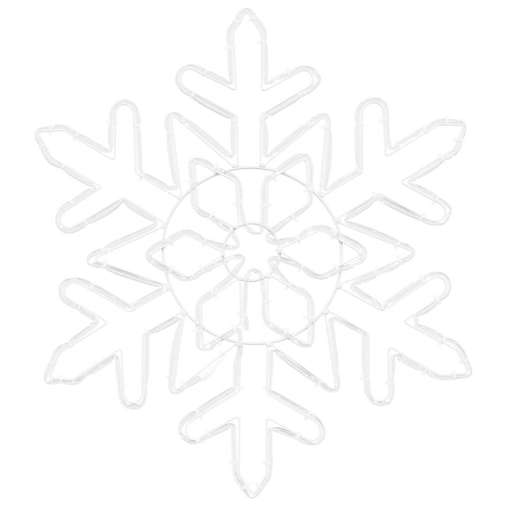 Kerstsneeuwvlok met 156 LED Blauw 55,5 x 55,5 x 0,75 cm PVC