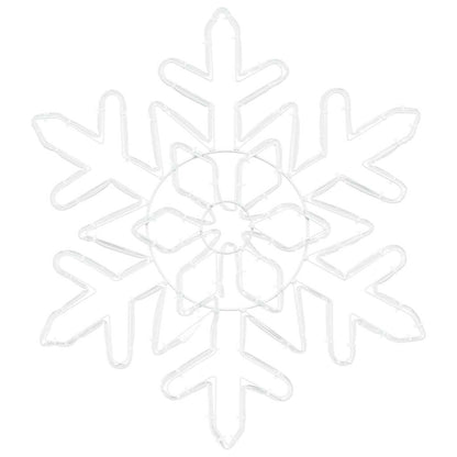 Kerstsneeuwvlok met 156 LED Blauw 55,5 x 55,5 x 0,75 cm PVC
