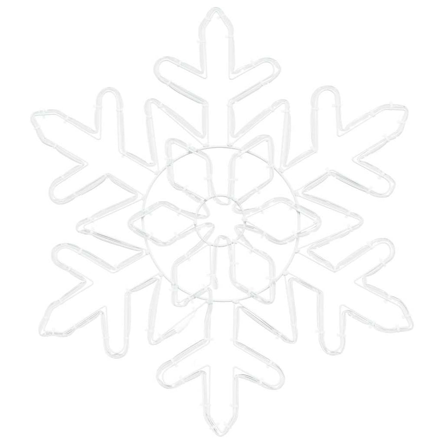 Kerstsneeuwvlok met 156 LED Blauw 55,5 x 55,5 x 0,75 cm PVC