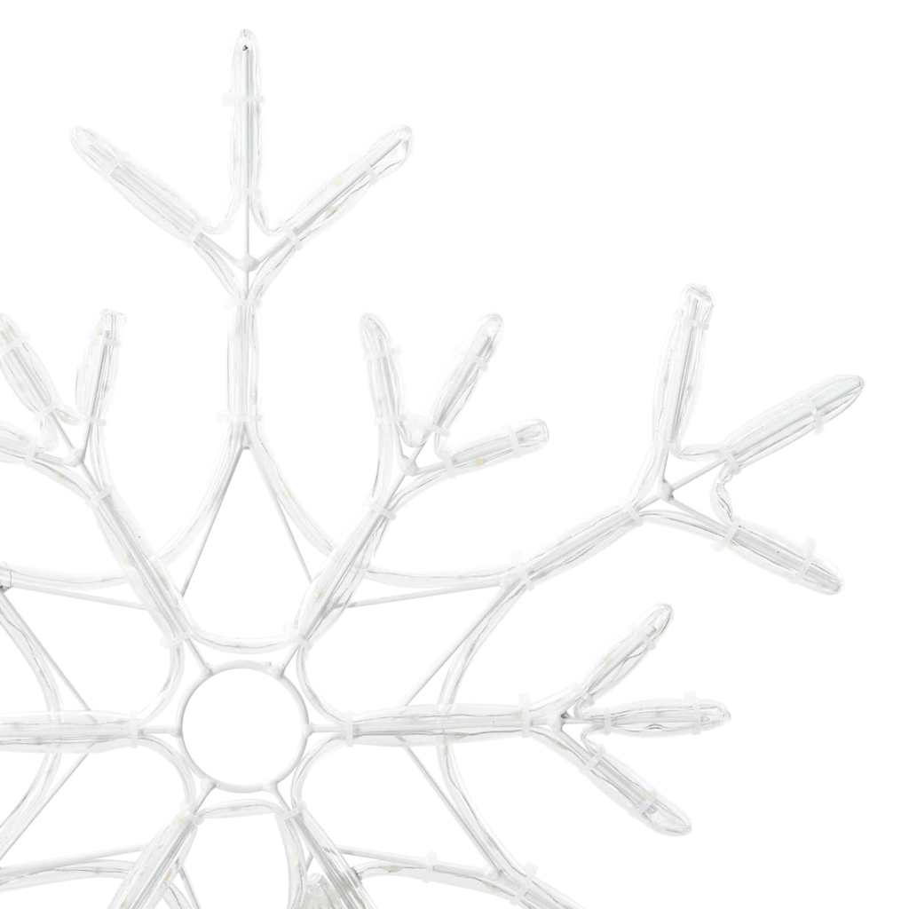 Kerstsneeuwvlok met 180 LED Warmwit 56 x 49 x 0.7 cm PVC