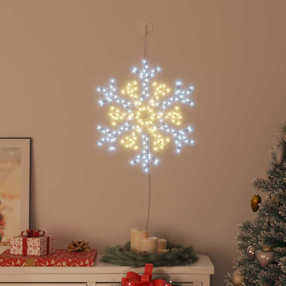 Kerstsneeuwvlok met 180 LED Warmwit 56 x 49 x 0.7 cm PVC
