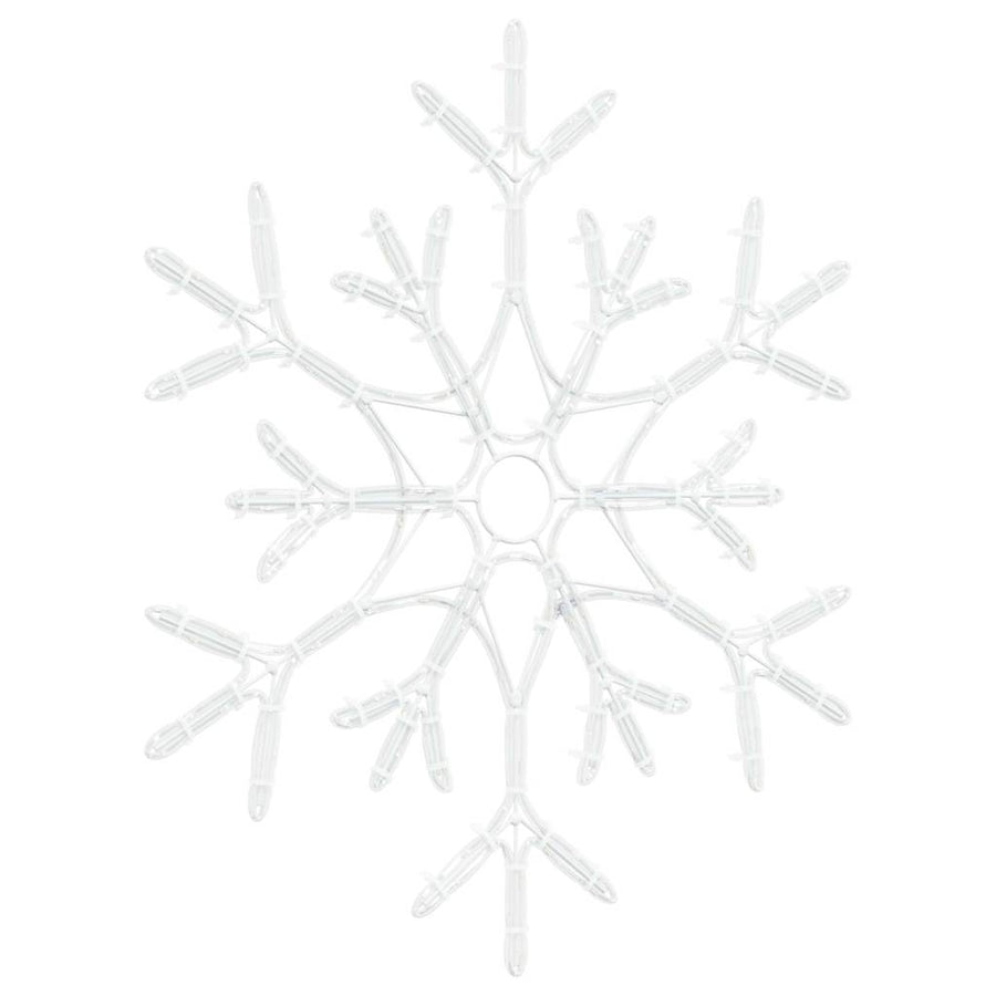Kerstsneeuwvlok met 180 LED Warmwit 56 x 49 x 0.7 cm PVC