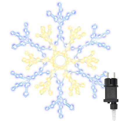 Kerstsneeuwvlok met 180 LED Warmwit 56 x 49 x 0.7 cm PVC