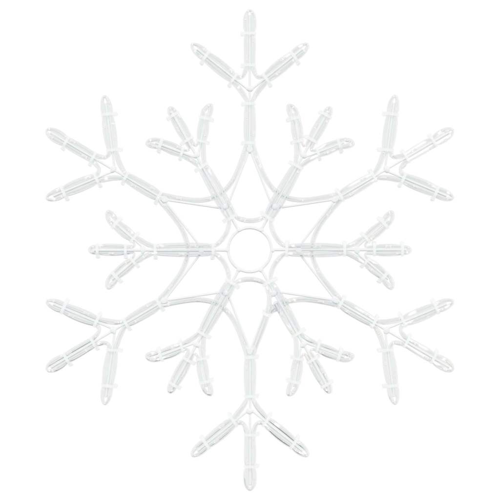Kerstsneeuwvlok met 180 LED Warmwit 56 x 49 x 0.7 cm PVC