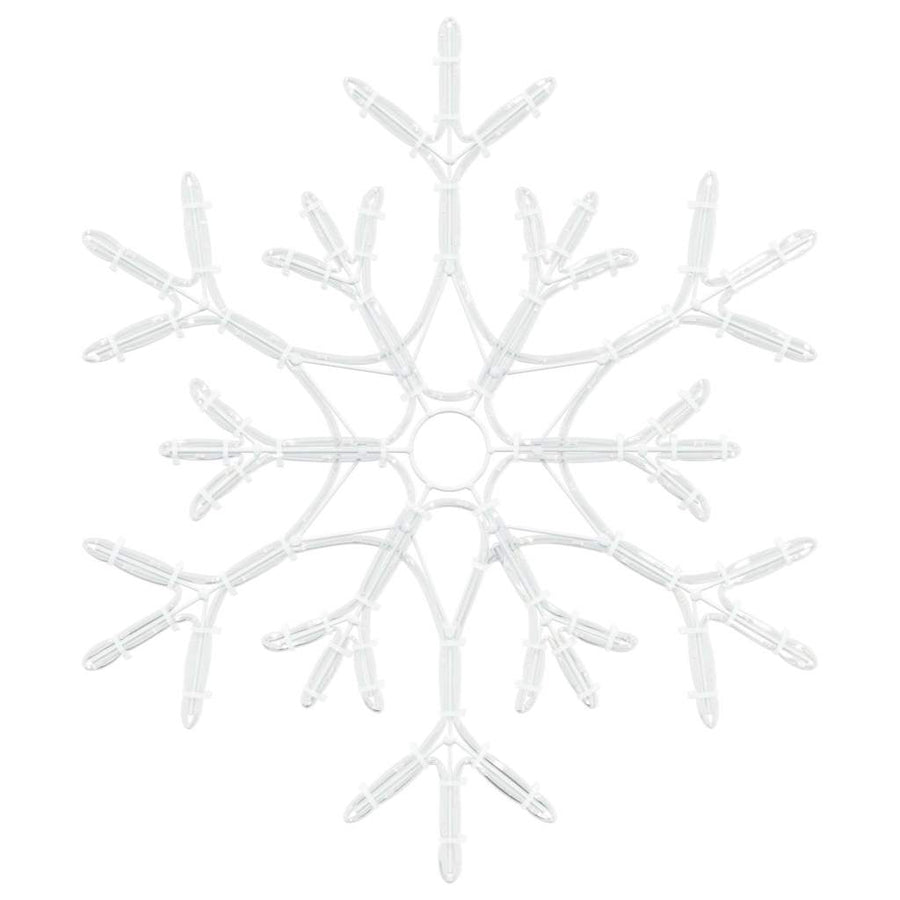 Kerstsneeuwvlok met 180 LED Warmwit 56 x 49 x 0.7 cm PVC