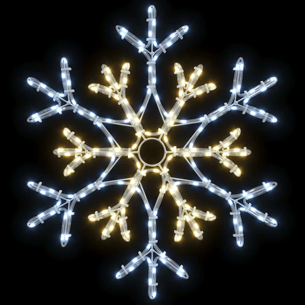 Kerstsneeuwvlok met 180 LED Warmwit 56 x 49 x 0.7 cm PVC