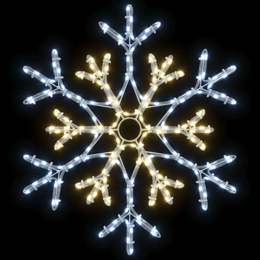 Kerstsneeuwvlok met 180 LED Warmwit 56 x 49 x 0.7 cm PVC