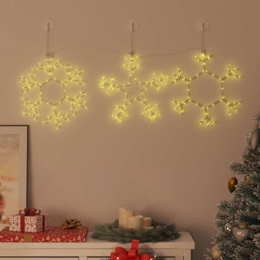 Kerstsneeuwvlok met 252 LED Warmwit 45 x 38 cm PVC
