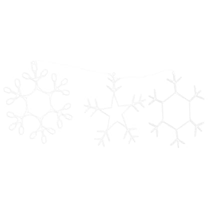 Kerstsneeuwvlok met 252 LED Warmwit 45 x 38 cm PVC
