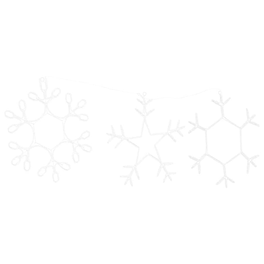 Kerstsneeuwvlok met 252 LED Warmwit 45 x 38 cm PVC