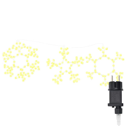 Kerstsneeuwvlok met 252 LED Warmwit 45 x 38 cm PVC