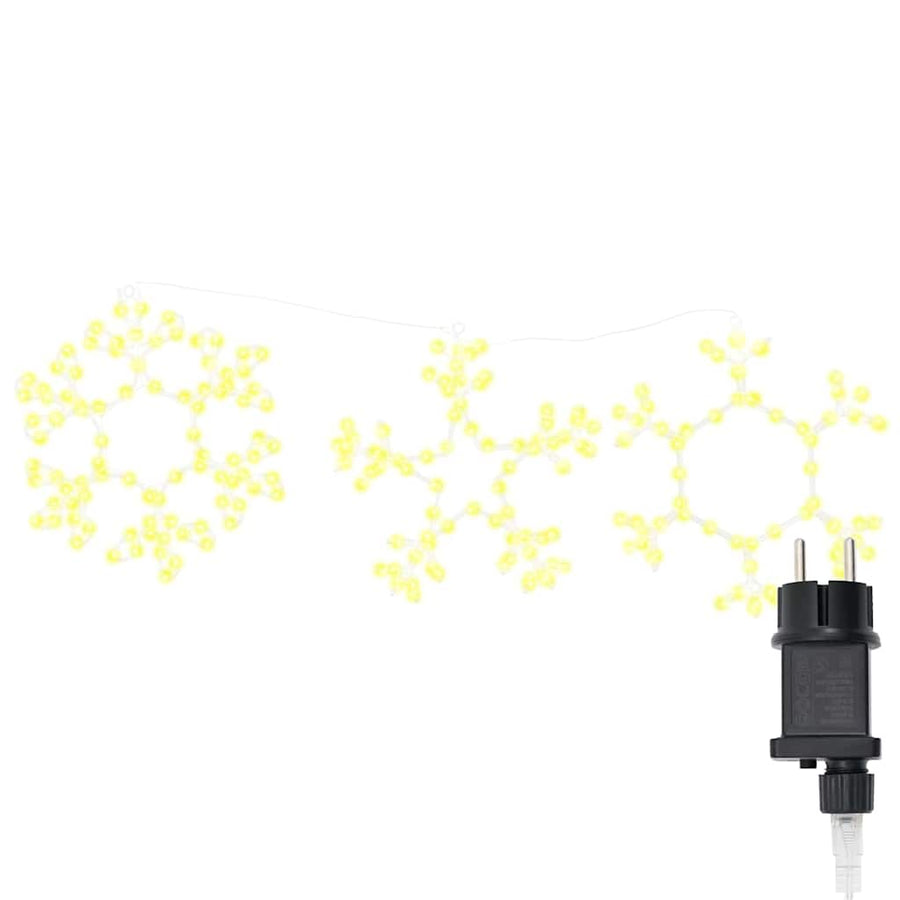 Kerstsneeuwvlok met 252 LED Warmwit 45 x 38 cm PVC