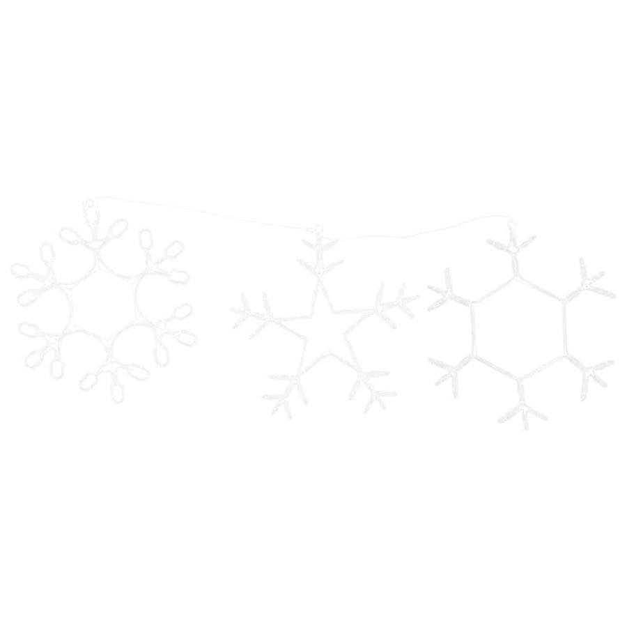 Kerstsneeuwvlok met 252 LED Warmwit 45 x 38 cm PVC