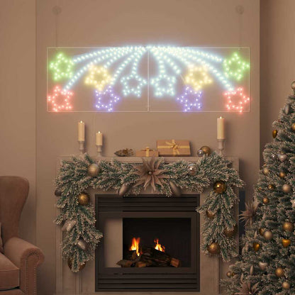 Kerstster met 432 LED Multikleur 180 x 57 cm PVC