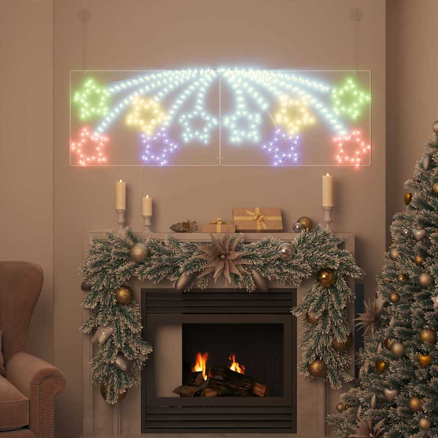 Kerstster met 432 LED Multikleur 180 x 57 cm PVC