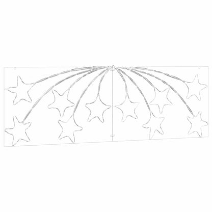Kerstster met 432 LED Multikleur 180 x 57 cm PVC