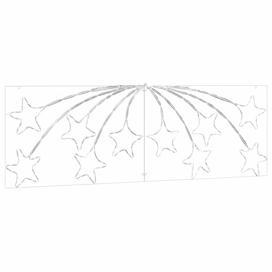 Kerstster met 432 LED Multikleur 180 x 57 cm PVC