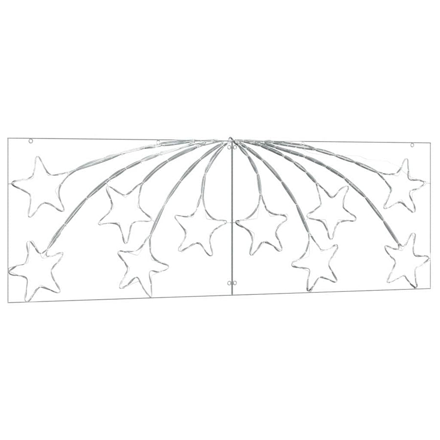 Kerstster met 432 LED Multikleur 180 x 57 cm PVC