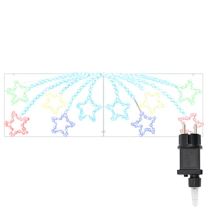 Kerstster met 432 LED Multikleur 180 x 57 cm PVC