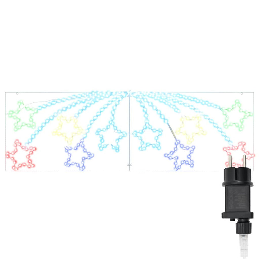 Kerstster met 432 LED Multikleur 180 x 57 cm PVC