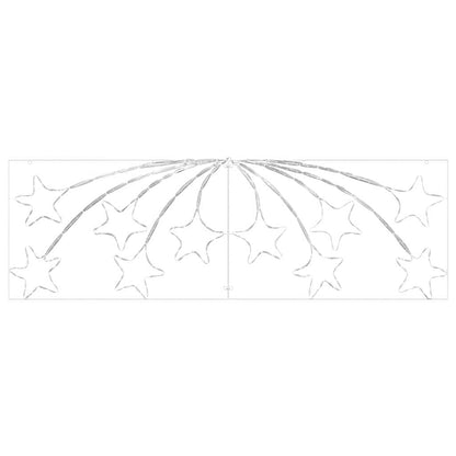 Kerstster met 432 LED Multikleur 180 x 57 cm PVC