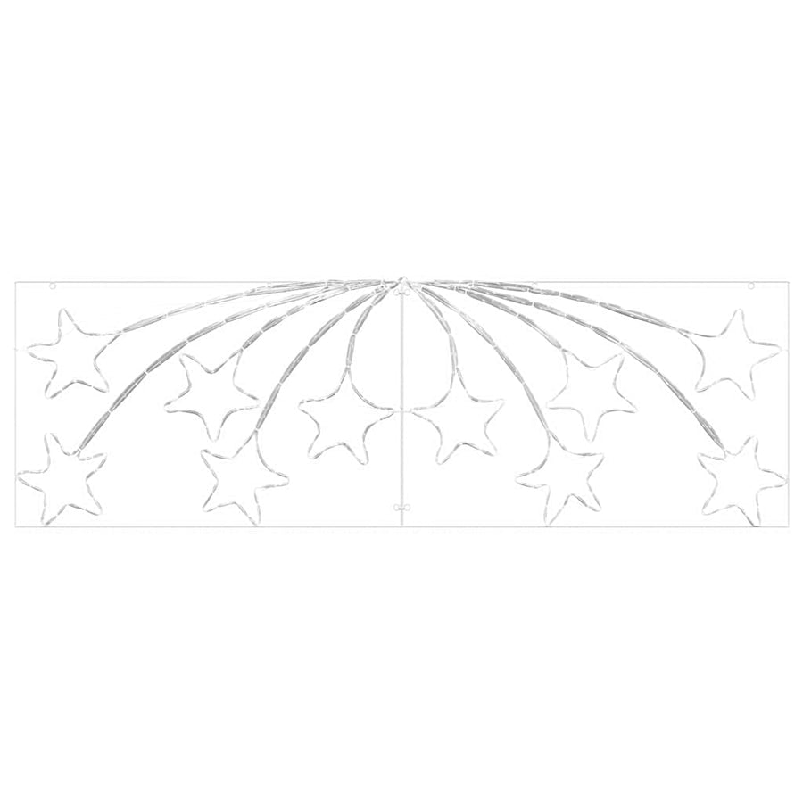 Kerstster met 432 LED Multikleur 180 x 57 cm PVC