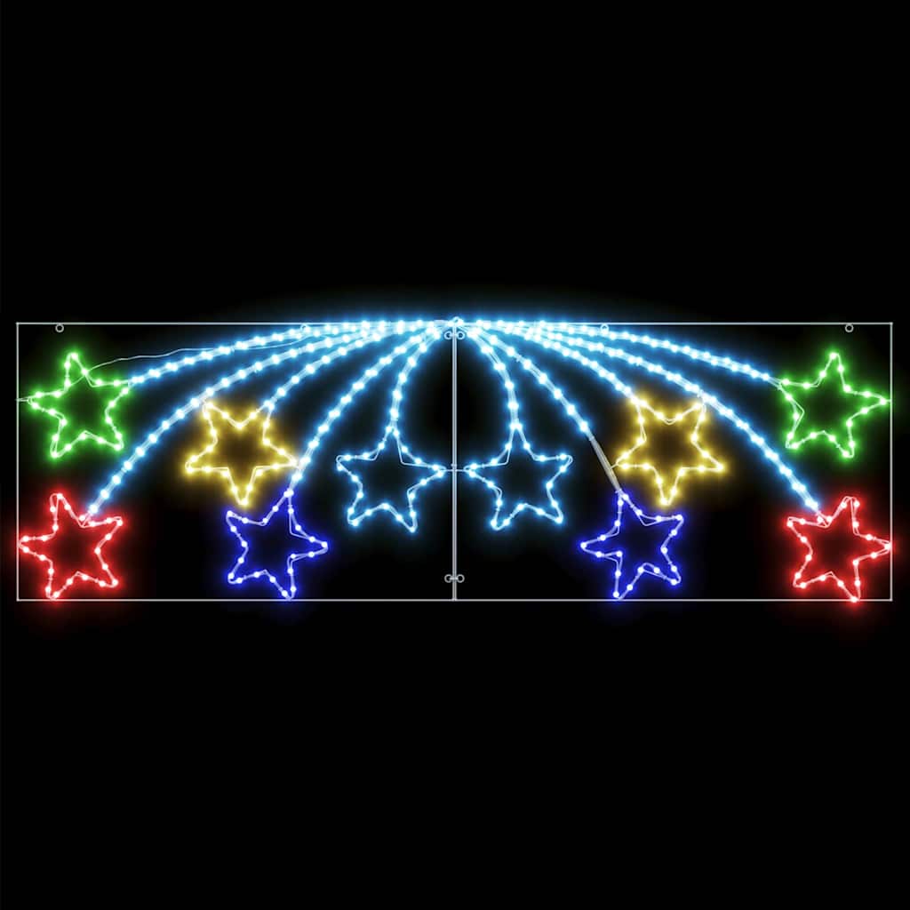 Kerstster met 432 LED Multikleur 180 x 57 cm PVC