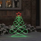 Kerstboomlamp 144 LED multikleur 78x58 cm PVC