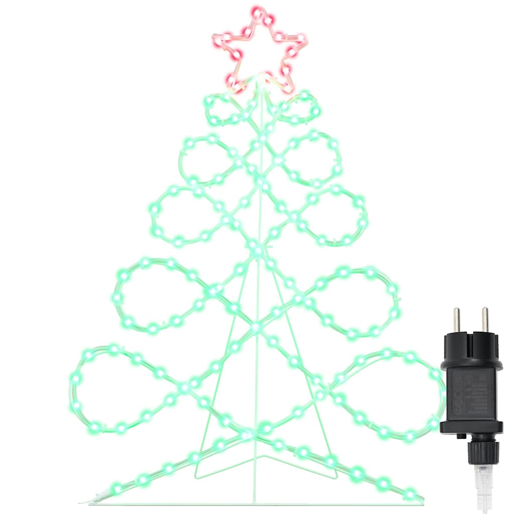 Kerstboomvormige lamp met 144 LED Multikleur 80 x 56 cm PVC