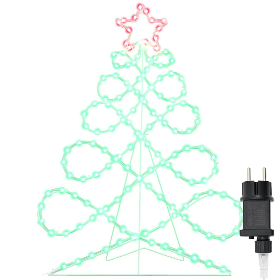 Kerstboomvormige lamp met 144 LED Multikleur 80 x 56 cm PVC