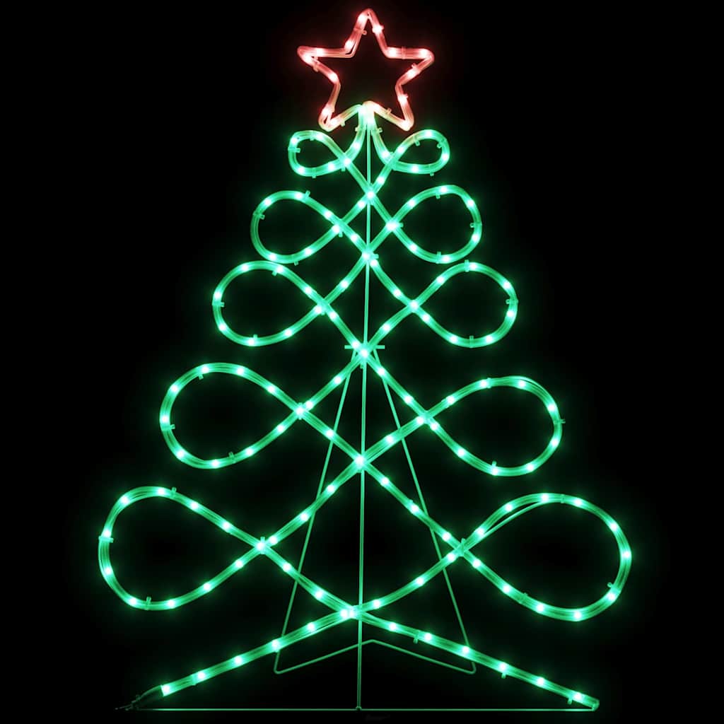 Kerstboomvormige lamp met 144 LED Multikleur 80 x 56 cm PVC