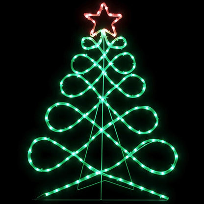 Kerstboomvormige lamp met 144 LED Multikleur 80 x 56 cm PVC