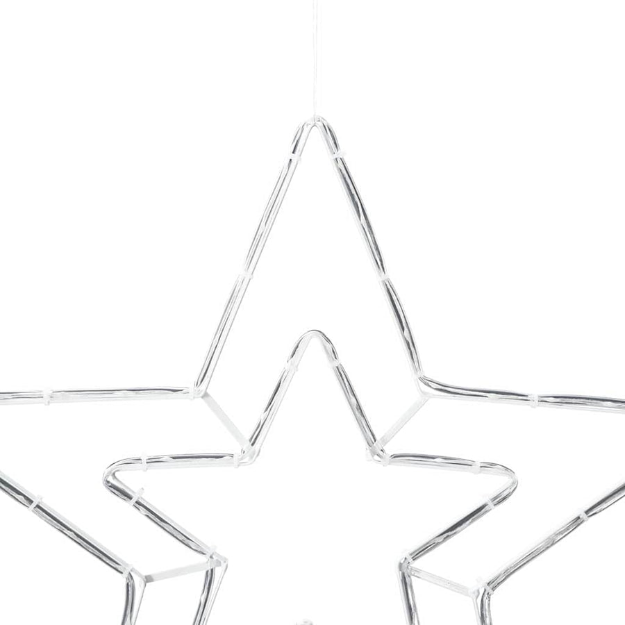 Kerstster met 72 LED Koud Wit 51.5 x 50 x 0.65 cm IJzer