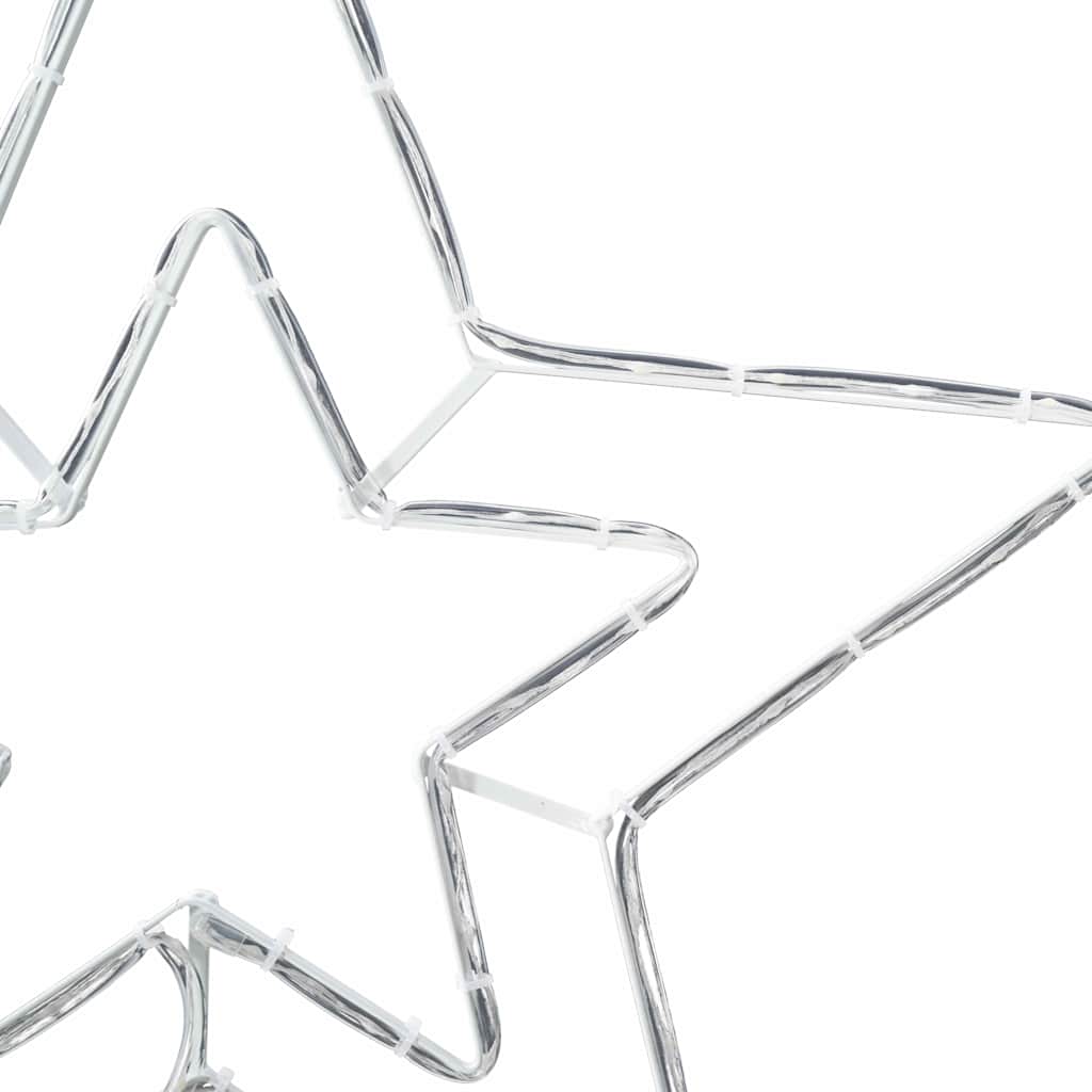 Kerstster met 72 LED Koud Wit 51.5 x 50 x 0.65 cm IJzer