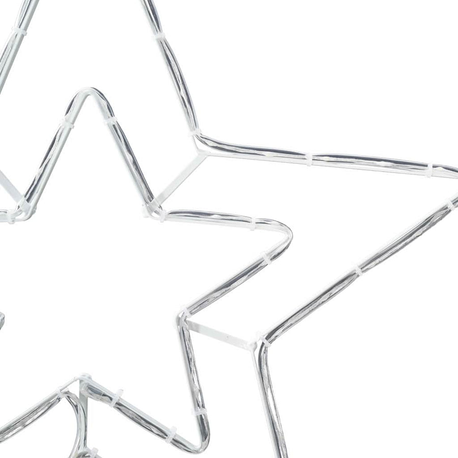 Kerstster met 72 LED Koud Wit 51.5 x 50 x 0.65 cm IJzer