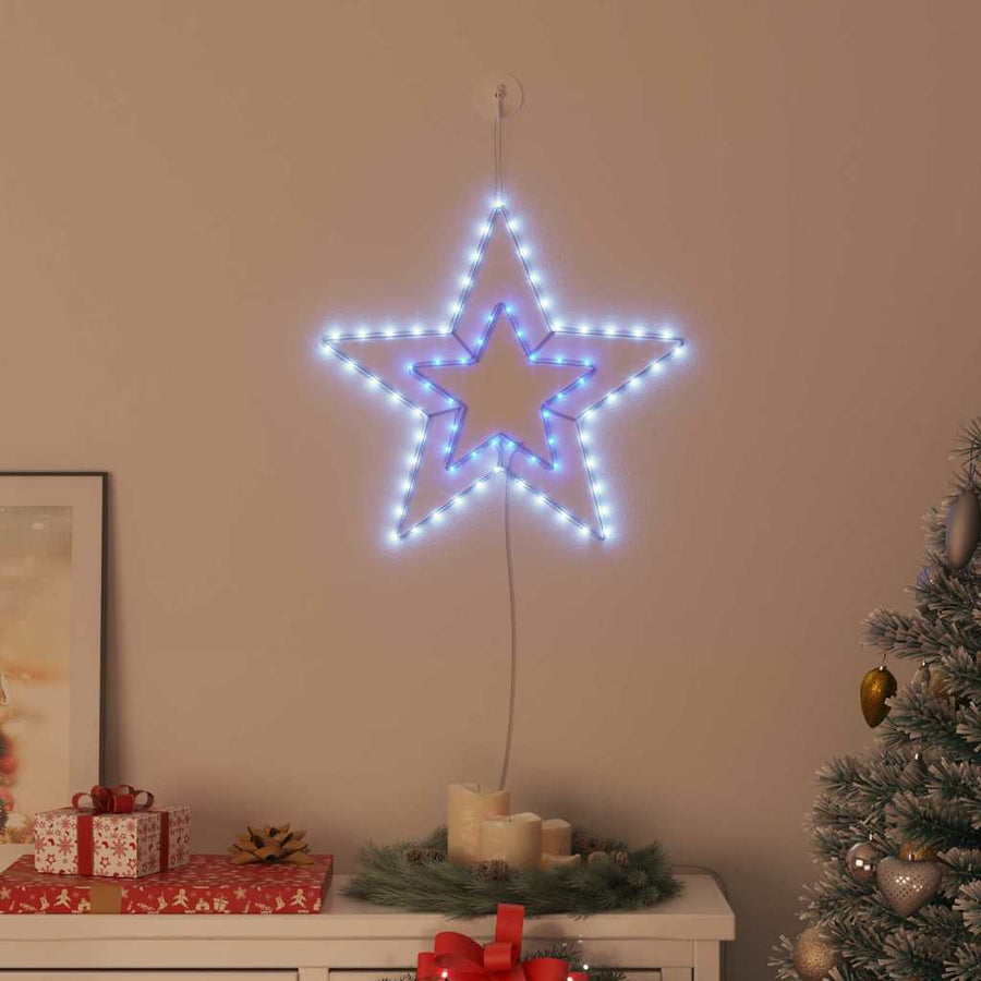 Kerstster met 72 LED Koud Wit 51.5 x 50 x 0.65 cm IJzer