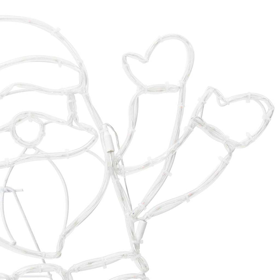 Kerstman Licht met 168 LED Multikleur 58.5 x 60 x 1.3 cm IJzer