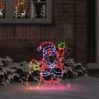 Kerstman licht 168 LED multikleur 58.5x60x1.3 cm