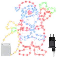 Kerstman Licht met 168 LED Multikleur 58.5 x 60 x 1.3 cm IJzer