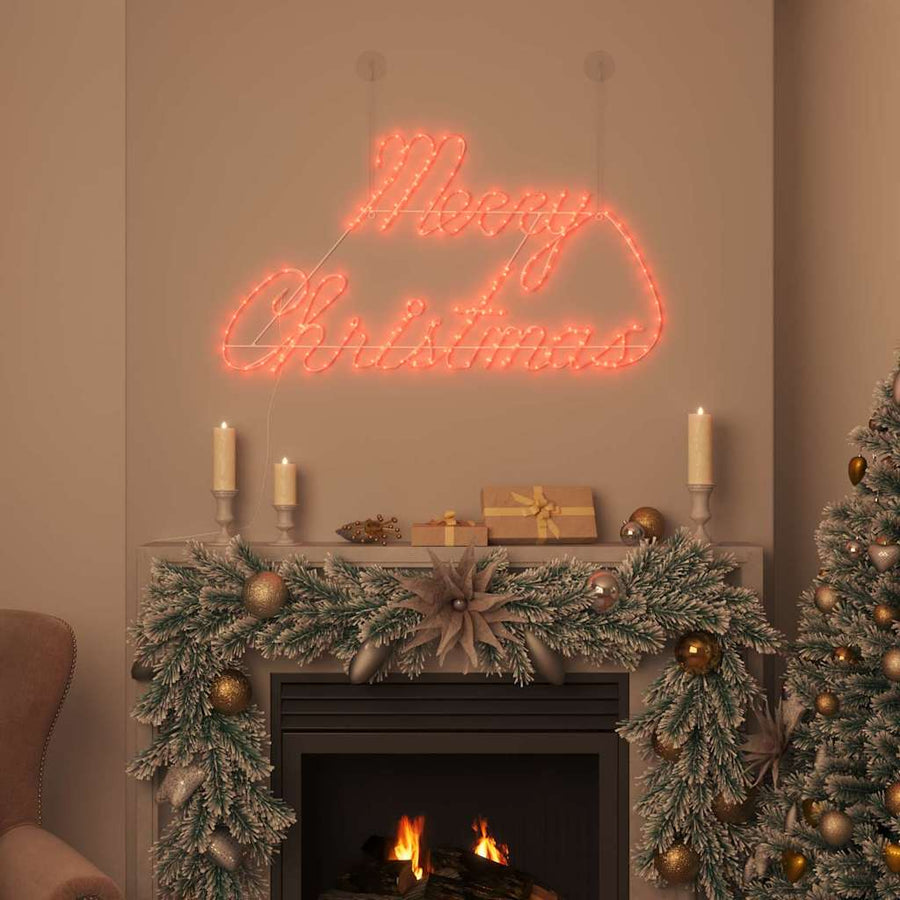 Kerstbord met 216 LED Rood 99 x 55 x 13 cm IJzer