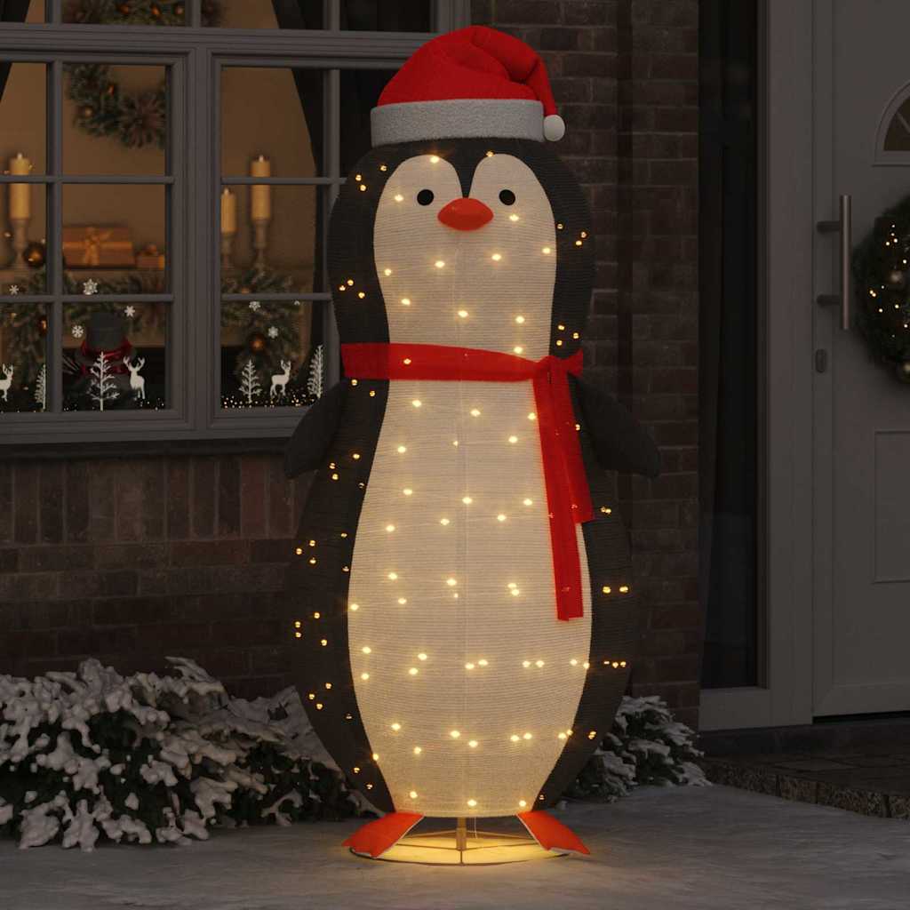 Sneeuw Pinguïn Figuur Warmwit 78 x 88 x 180 cm Stof