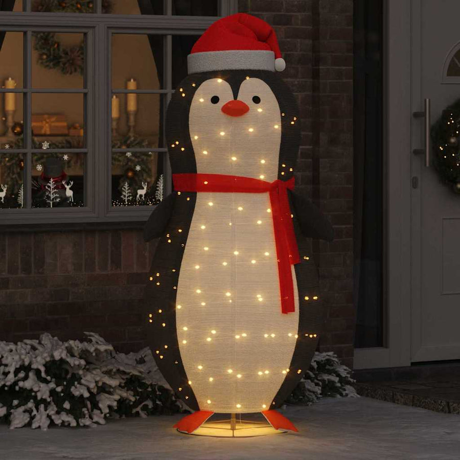 Sneeuw Pinguïn Figuur Warmwit 78 x 88 x 180 cm Stof