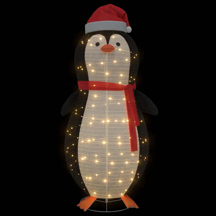 Sneeuw Pinguïn Figuur Warmwit 78 x 88 x 180 cm Stof